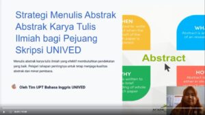 Strategi Menulis Abstrak Karya Tulis Ilmiah oleh UPT Bahasa Inggris